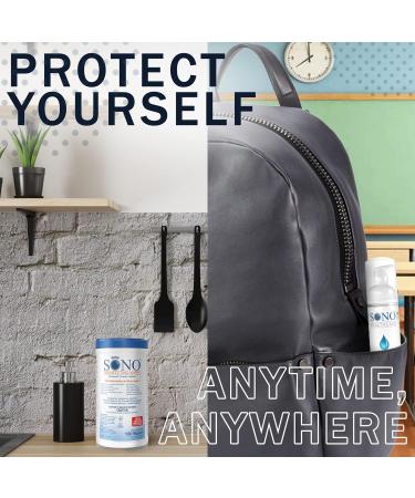 SONO Disinfecting Wipes with Foaming Hand Sanitizer - Medical-Grade Alcohol-Free Solution for Multi-Surface Cleaning - Buy Online on GoSupps.com