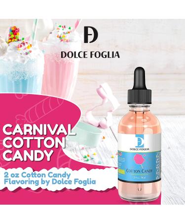 Cotton Candy Flavor Concentrate for Food  2 Oz. Water-Based Cotton Candy Flavoring for Beverages  Pastries  Gummies  & Jams in Glass Bottle  Confection & Candy Flavoring Oils by Dolce Foglia Cotton Candy 2 Oz. - Buy Online on GoSupps.com