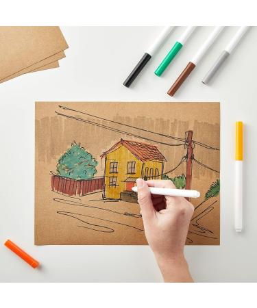 50 Sheets of Brown Kraft Paper or Wedding  Party Invitations  Announcements  Drawing  DIY Projects  Arts and Crafts  Scrapbooking  Letter Size  176gsm (8.5 x 11 Inches) - Buy Online on GoSupps.com