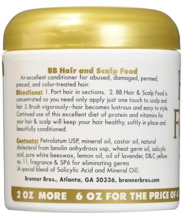 Bronner Brothers BB Food & Scalp Nourishment for Relaxed Hair - 6 oz | Nourish & Revitalize - Buy Online on GoSupps.com