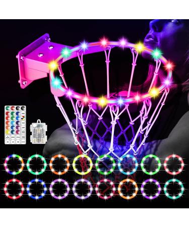 Yomais LED Basketball Hoop Lights | Remote Control | 17 Colors | Waterproof | Super Bright | Outdoor Night Competition | Perfect Gift for Kids - Buy Online on GoSupps.com