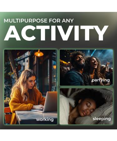 Peace&Quiet Earplugs for Sleeping - Noise Cancelling Reusable - 28dB Hearing Protection - S/M/L Ear Tips & Case - Ideal Travel Ear Plugs in Khaki - Buy Online on GoSupps.com