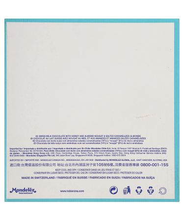 Toblerone Swiss Milk Chocolate with Salted Caramelized Almonds & Honey Almond Nougat - 20 Bars - Buy Online on GoSupps.com