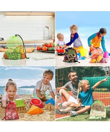 12Pcs Mesh Drawstring Bags 13 X15.5 - Nylon Gym Toy Travel Sports Bags - Multicoloured - Buy Online on GoSupps.com