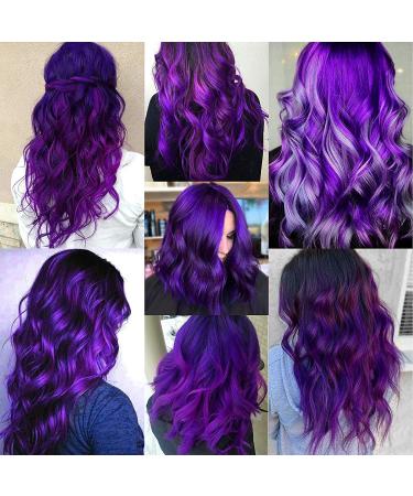 9PC Lavender Clip-In Hair Extensions - 21 Inch Colored Highlights for Women & Girls - Synthetic Smooth Hair Accessories - Buy Online on GoSupps.com