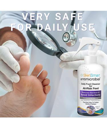 SkinSmart Daily Foot Cleanser - 8oz Spray | Removes Bacteria, Prevents Infections - Buy Online on GoSupps.com