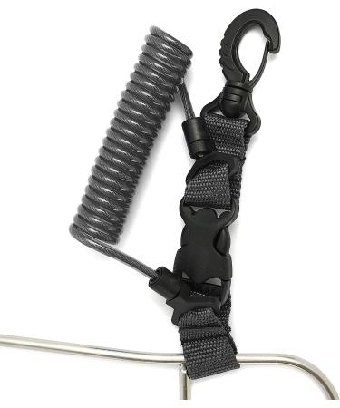 Calissa Offshore Kayak & Spearfishing Stainless Steel Fish Stringer Clip + 36 Steel Core Lanyard+Speargun Spear Fishing Freedive Freediving Scuba Dive Diving Large Holder Black - Regular - Buy Online on GoSupps.com