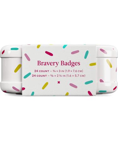 Welly Adhesive Flexible Fabric Bravery Badges - 48ct Ice Cream Patterns | Fun First Aid Tin for Minor Cuts & Scrapes - Buy Online on GoSupps.com