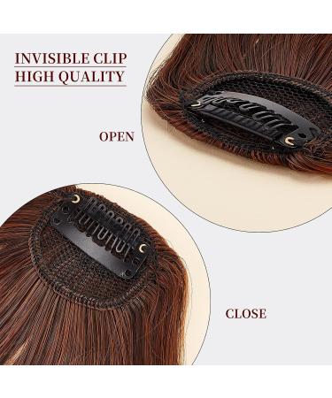 NICENEEDED Light Brown Clip in Bangs Wispy Bangs Clip in Hair Extensions Air Bangs Fringe Natural Curved Wispy Bangs Faux Hairpieces for Women Daily Wear - Buy Online on GoSupps.com