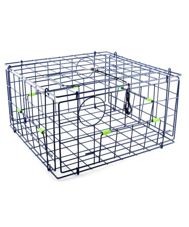 Danielson 24" Fold-Up Pacific Crab Trap Deluxe | Pacific Northwest | Vinyl-Coated Steel Wire | Foldable for Easy Storage & Transport | 4 Entrance Doors & 2 Escape Rings