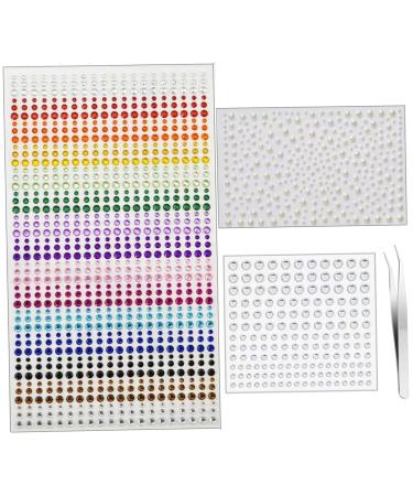 1390 PCS Face Jewels Set - Skin-Friendly Rhinestones for Festivals & Daily Makeup | Self-Adhesive Glitter Kit with Tweezer - Buy Online on GoSupps.com