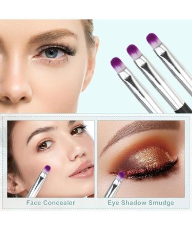 VOCOSTE 3pcs Makeup Brush Kit - Face Concealer Under Eye Detail & Wooden Handle Smudger Brushes - Perfect Makeup Tools for Flawless Application - Buy Online on GoSupps.com