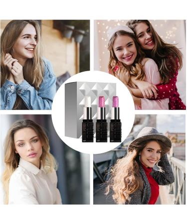 Rouge L vres Paillet | 3 Rouges L vres aux Finis Lumineux Rouge clatant - Pour Bureau Maison Soir e et Voyage UN# - Buy Online on GoSupps.com