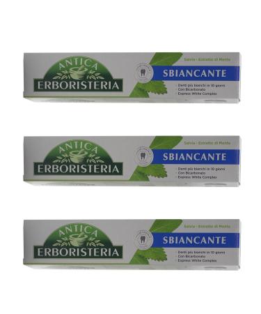 "Sbiancante" Whitening Toothpaste - 2.5 Fluid Ounces (75ml) Tubes (Pack of 3) Italian Import