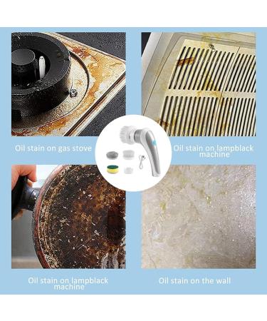 Electric spinn Scrubber Cordless spinn Cleaner Rechargeable Electric spinn Scrubber Replaceable Drill Brush Heads with 3 Brush Head Options Electric Power Scrubber for Kitchen Bathroom Car Tile Grey - Buy Online on GoSupps.com