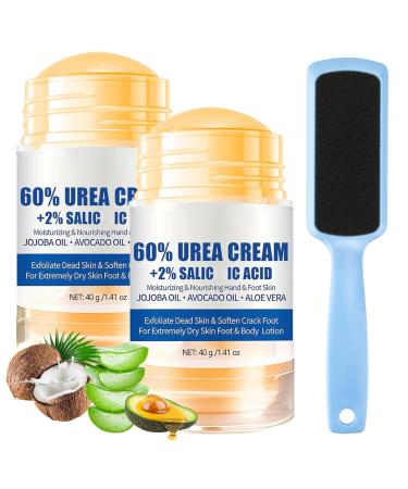 MrCuvaryas Hydrating and Anticracking foot cream 60 urea foot cream very dry feet heel balm relieves itching for elbows knees feet and hands urea cream with foot file blue 40 g + 40 g