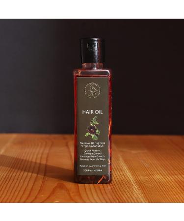 AATMANA Hair Oil with Methika, Bhringraj & Virgin Coconut Oil - Natural Hair Growth Solution for Men & Women - Buy Online on GoSupps.com