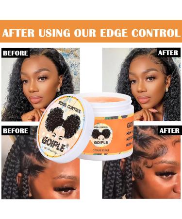 Strong Hold Non-Greasy Citrus Scent Edge Control Wax for Black Women - No Flaking, No White Residue - Afro Hair Gel - Buy Online on GoSupps.com