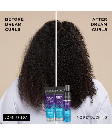 John Frieda Hair Styling Foam | Dream Curls Air Dry Styling Foam for Curls and Waves | SLS/SLES Sulfate Free Paraben Free Pack of 2 - Buy Online on GoSupps.com