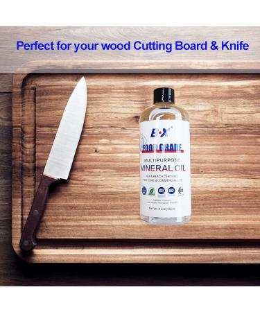 Food Grade Mineral Oil 12oz for Wood Cutting Boards - Includes Applicator & Buffing Pad - Clean & Protect Your Kitchen Essentials - Buy Online on GoSupps.com