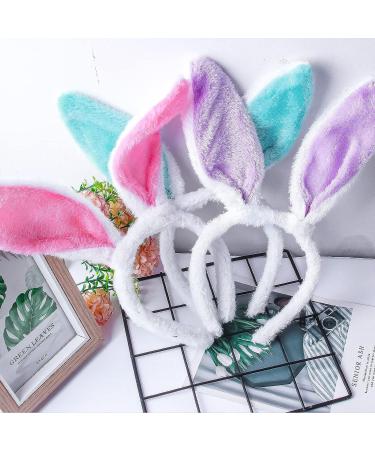 Candygirl 6pcs Fluffy Bunny Ear Headbands for Women and Girls - Easter Costume Rabbit Ear Headband Set for Kids and Adults in 6 Colors - Buy Online on GoSupps.com