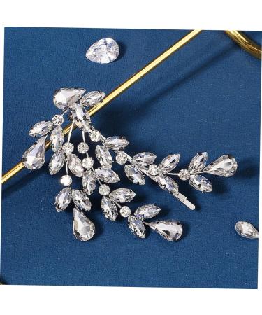 FRCOLOR Rhinestone Hair Clip Diamond Hair Clips Girl Hair Clips Hair Barrettes for Women Leaf Wedding Hairpin Rhinestone Hair Barrette Hair Accessories Miss Hair up Zinc Alloy - Buy Online on GoSupps.com