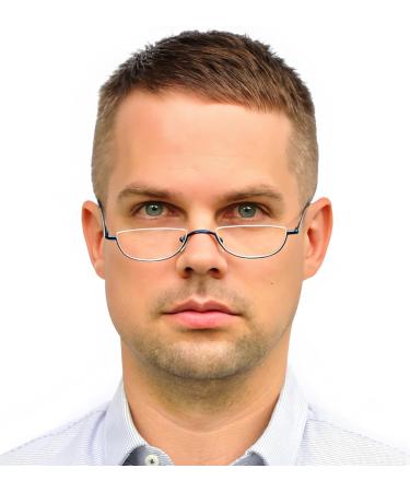 Shop Mini Half Round Metal Reading Glasses - 2.5 Diopters Stainless Steel Spring Hinge for Men & Women | International Shipping Available - Buy Online on GoSupps.com