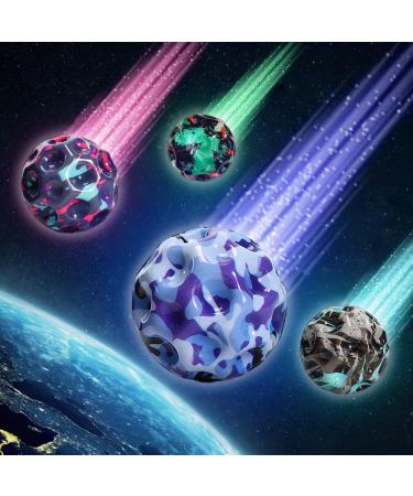 LIVESTN Astro Jump Ball 4 Pack High Bounce Hole Ball Space Ball Bounce Ball Moon Ball Lava Ball Toy Planets Bouncing Balls High Jumping Rubber Ball Galaxy Ball Bouncing Ball Jumping Ball for Kids