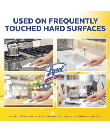 Lysol Disinfectant Wipes, Lemon & Lime Blossom, 80 Count - Pack of 3 | Multi-Surface Antibacterial Cleaning Wipes - Buy Online on GoSupps.com