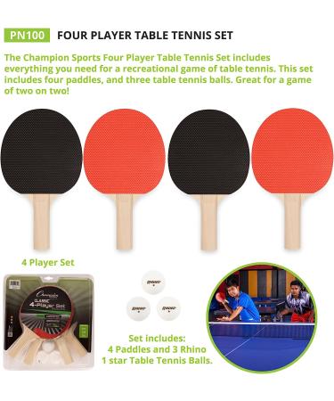 Champion Sports Table Tennis Set - 4 Player Bundle - Buy Online on GoSupps.com