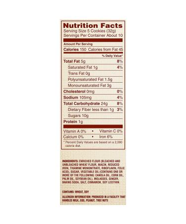 Archway Classics Crispy Gingersnap Cookies 12 oz - Delicious Holiday Treat - Buy Online on GoSupps.com