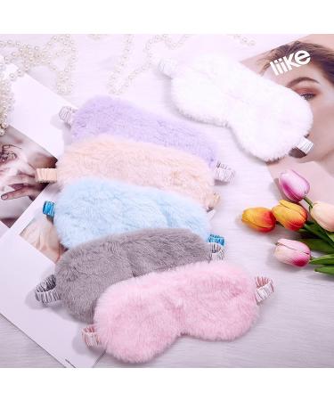SATINIOR 6 Pack Plush Eye Masks for Girls and Adults - Soft, Comfortable Blindfold Set for Sleep and Eye Protection - 4.1x8.3 Inches - Buy Online on GoSupps.com