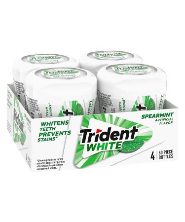 Buy Trident White Spearmint Sugar Free Gum - 240 Pieces (4 Bottles of 60) | International Shipping Available - Buy Online on GoSupps.com
