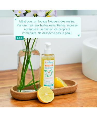 Puressentiel - Assainissant - Savon Liquide Surgras aux 3 Huiles essentielles BIO - Visage Mains et Corps - Peaux S ches Sensibles et R actives - Nettoie & Prot ge - Antibact rien - 500 ml Lavande citron arbre th 500 ml (Lot de 1) - Buy Online on GoSupps.com