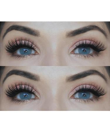 Very covering and natural blue contact lenses Silicone Comfort Novelry 'Verona Jade' Blue Blue + container from Glamlens - 1 pair (2 pieces) - Dia 14.20 mm - Without strength 0.00 Dioptries