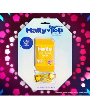 Buy Hally Hair Viva Yellow 1-Day Hair Color for Kids | Temporary Shade Stix Dye | No Mess Application | Washes Out Easily | Fun Trolls Hair Accessories for Girls & Boys - Buy Online on GoSupps.com