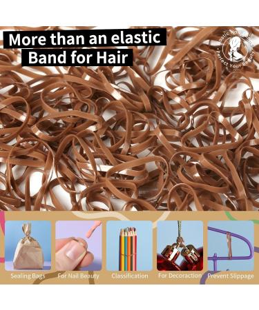 Teenitor 300pcs Elastic Hair Bands - Light Brown Rubber Ties for Kids & Teens | Best Small Hair Accessories - Buy Online on GoSupps.com