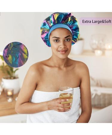 3PCS Satin Hair Bonnets for Black Women and Girls - Large Band Silk Sleep Braids Bonnet | StyleE-02 - Buy Online on GoSupps.com