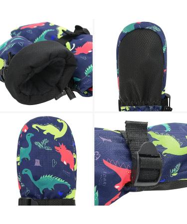 Kids Waterproof Snow Gloves | Winter Ski Mittens for Toddler Girls Boys | Windproof Long Mittens Black S (2-4 years) - Buy Online on GoSupps.com