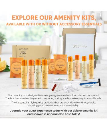 Terra Pure Amenity & Accessory Kit | Travel Size Shampoo Conditioner Lotion & More | Perfect for Hotels & Travel | 75 Pieces in Case - Buy Online on GoSupps.com