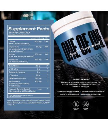 ONE OF ONE Sport Pre-Workout Powder 30 Servings Pineapple Punch Flavor Nutritional Supplement Exercise & Athletic Performance - Buy Online on GoSupps.com