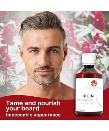 Pure Castor Oil Hair Growth Serum EyeLashes Grow Dry Hair Repair Oil Beard Growth Oil Scalp Oil Nail Health Organic Natural Cold Pressed Ricin Oil 250 ml - Buy Online on GoSupps.com