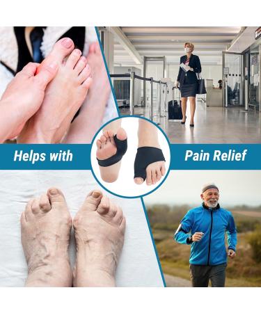 360 RELIEF Silicone Bunion Corrector & Gel Pads - Big Toe Separator for Hallux Valgus Pain Relief | Scientific Correction of Bunion | 1 Pair Small, Black | Includes Mesh Laundry Bag - Buy Online on GoSupps.com