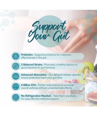 Zipvit Probiotics for Gut Health for Women & Men - 60 Vegetarian Capsules - Buy Online on GoSupps.com