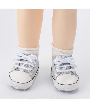 Baiely High Top Canvas Sneakers for Baby Boys and Girls | Silver | 12-18 Months - Buy Online on GoSupps.com