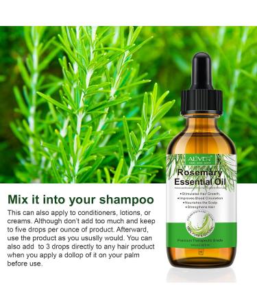 ZODENIS Rosemary Oil for Hair Growth (2 60ML) Organic Essential Oil 100% Pure Natural Deeply Nourishing Scalp Stimulates Growth Thickening Hair Rid of Dry 100 ml - Buy Online on GoSupps.com