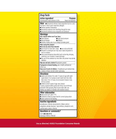 Dristan 12-Hour Nasal Spray Decongestant Fast-Acting Sinus and Nasal Congestion Relief from Colds Hay Fever and Allergies Oxymetazoline HCI .5 Fl oz Pack of 1 - Buy Online on GoSupps.com