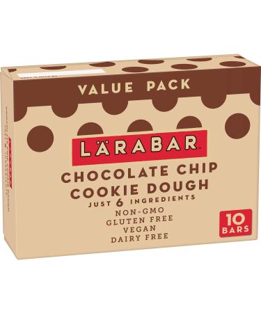 Larabar Chocolate Chip Cookie Dough, Gluten Free Vegan Fruit & Nut Bar, 1.6 oz Bars, 10 Ct