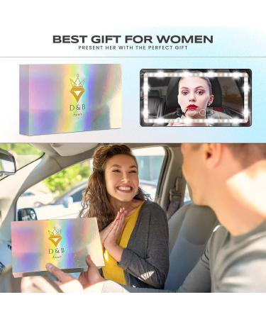 Espejo de Tocador con Visera Solar para Autom vil Recargable - 60 LED, 3 Modos de Luz - Negro - Buy Online on GoSupps.com