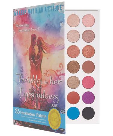 Rude Cosmetics Twinkle In Her 35 Eyeshadows Palette - Book 1 for Women - 1.34 oz Eye Shadow